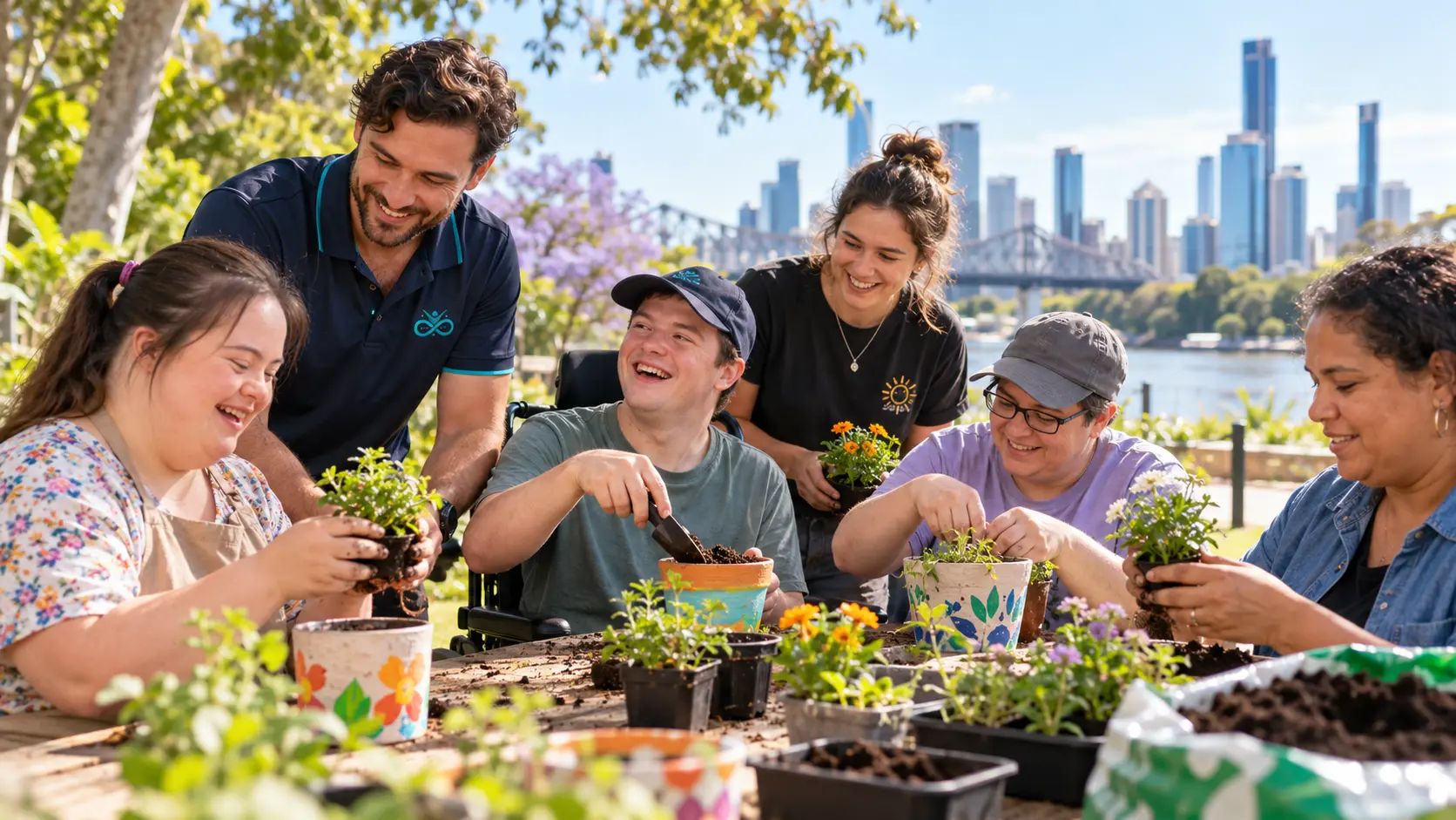 Disability social groups Brisbane participants enjoying an inclusive shared community activity
