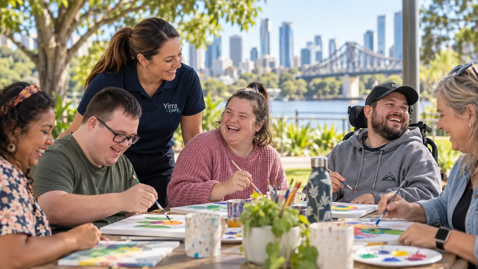 NDIS group activities in Brisbane with participants enjoying an inclusive community activity